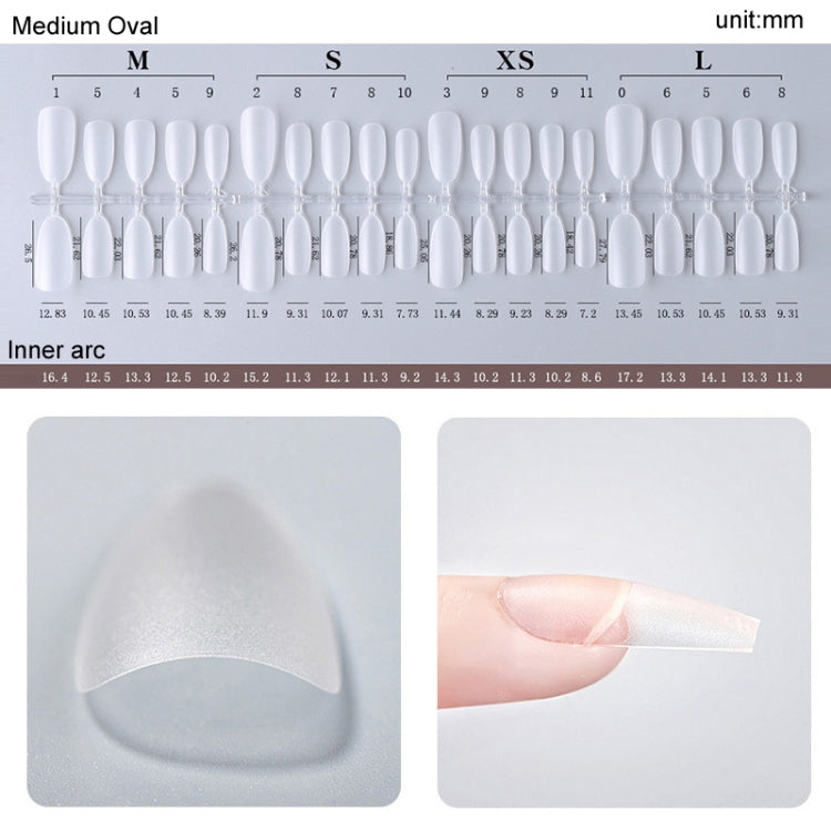 10pairs Of 100pcs/Box Frosted False Nails Artificial Tip, Shape: Long Ladder L - Nail Stickers by PMC Jewellery | Online Shopping South Africa | PMC Jewellery | Buy Now Pay Later Mobicred