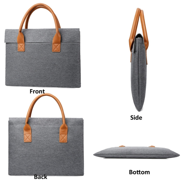 13.3 Inch Oxford Cloth Lightweight Portable Laptop Bag With PU Handle(Red) - 13.3 inch by PMC Jewellery | Online Shopping South Africa | PMC Jewellery | Buy Now Pay Later Mobicred