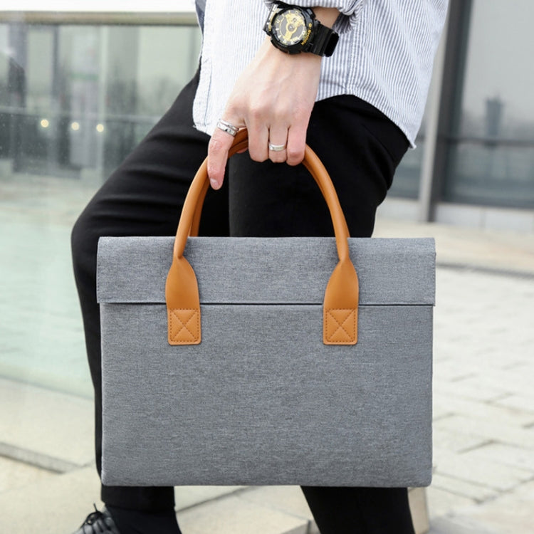 13.3 Inch Oxford Cloth Lightweight Portable Laptop Bag With PU Handle(Red) - 13.3 inch by PMC Jewellery | Online Shopping South Africa | PMC Jewellery | Buy Now Pay Later Mobicred