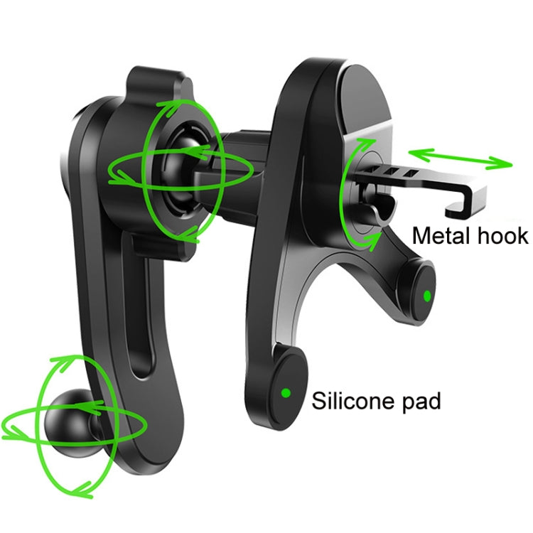Car Air-conditioning Vent Y-shaped Base Mobile Phone Holder, Color: Tenth Generation Balck - Car Holders by PMC TechLife | Online Shopping South Africa | PMC TechLife | Buy Now Pay Later Mobicred
