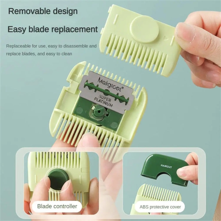 2 In 1 Hair Sharpener Comb Hair Clipper For Chopped Split Ends Cutting Thinning(Avocado Green) - Combs by PMC Jewellery | Online Shopping South Africa | PMC Jewellery | Buy Now Pay Later Mobicred