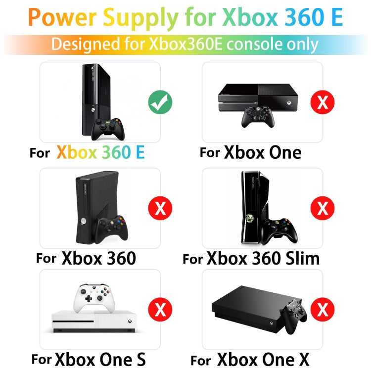 For Microsoft Xbox 360 E Console Power Supply Charger 135W 100-240V 2A AC Adapter(US Plug) - Charger & Power by PMC Jewellery | Online Shopping South Africa | PMC Jewellery | Buy Now Pay Later Mobicred