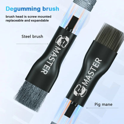 MECHANIC Cell Phone Motherboard Chip Degumming Brush PCB De-Tin Cleaning Cylinder Long Handle Brush, Style: Steel Wire - Brushes by MECHANIC | Online Shopping South Africa | PMC Jewellery