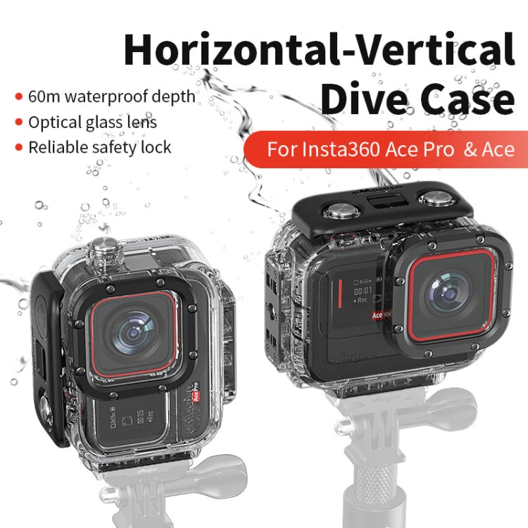 For Insta360 Ace aMagisn Horizontal and Vertical Shooting Dive Shell 60m Waterproof Shell Accessories - Case & Bags by aMagisn | Online Shopping South Africa | PMC Jewellery | Buy Now Pay Later Mobicred