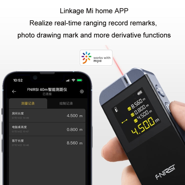 FNIRSI Laser Range Finder Infrared Measuring Ruler(Gray) - free shipping - PMC TechLife - Order now!