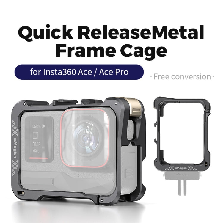 For Insta360 Ace / Ace Pro aMagisn Quick Disassembly Metal Rabbit Cage Border Accessories - Mount & Holder by aMagisn | Online Shopping South Africa | PMC Jewellery | Buy Now Pay Later Mobicred