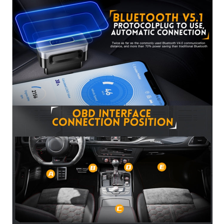 FNIRSI Bluetooth 5.1 Car Engine OBD2 Fault Code Diagnostic Instrument(English) - Electronic Test by FNIRSI | Online Shopping South Africa | PMC TechLife | Buy Now Pay Later Mobicred