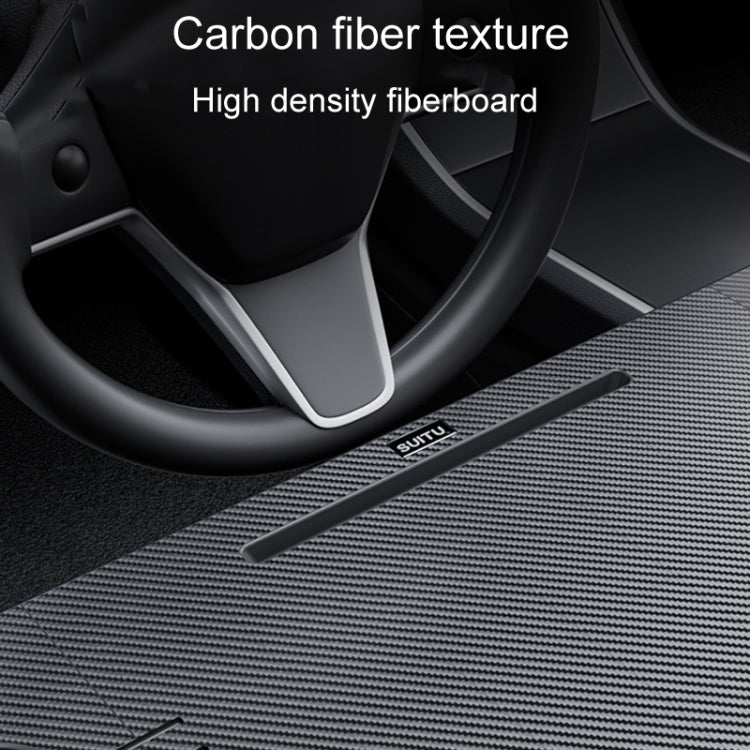 For Tesla Model Y/3 SUITU Car Center Folding Small Table Board Camping Dining Plate(Black Brown) - free shipping - PMC TechLife - Order now!