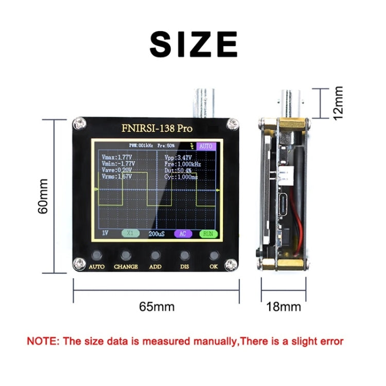 FNIRSI Handheld Small Teaching Maintenance Digital Oscilloscope, Specification: Upgrade Without Battery - Other Tester Tool by FNIRSI | Online Shopping South Africa | PMC TechLife | Buy Now Pay Later Mobicred