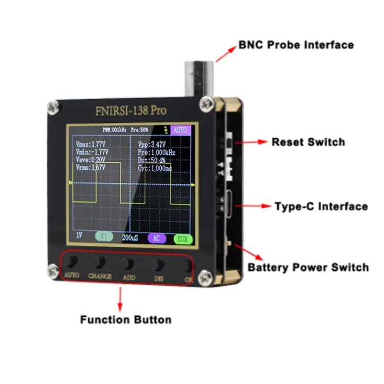 FNIRSI Handheld Small Teaching Maintenance Digital Oscilloscope, Specification: Upgrade Without Battery - Other Tester Tool by FNIRSI | Online Shopping South Africa | PMC TechLife | Buy Now Pay Later Mobicred