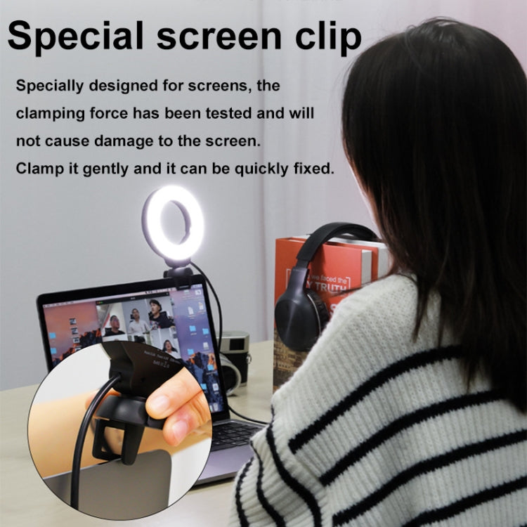 YRing48 4-Inch 48LEDs Laptop Camera Video Conference Live Beauty Ring Fill Light, Spec: Clip Set - free shipping - PMC TechLife - Order now!
