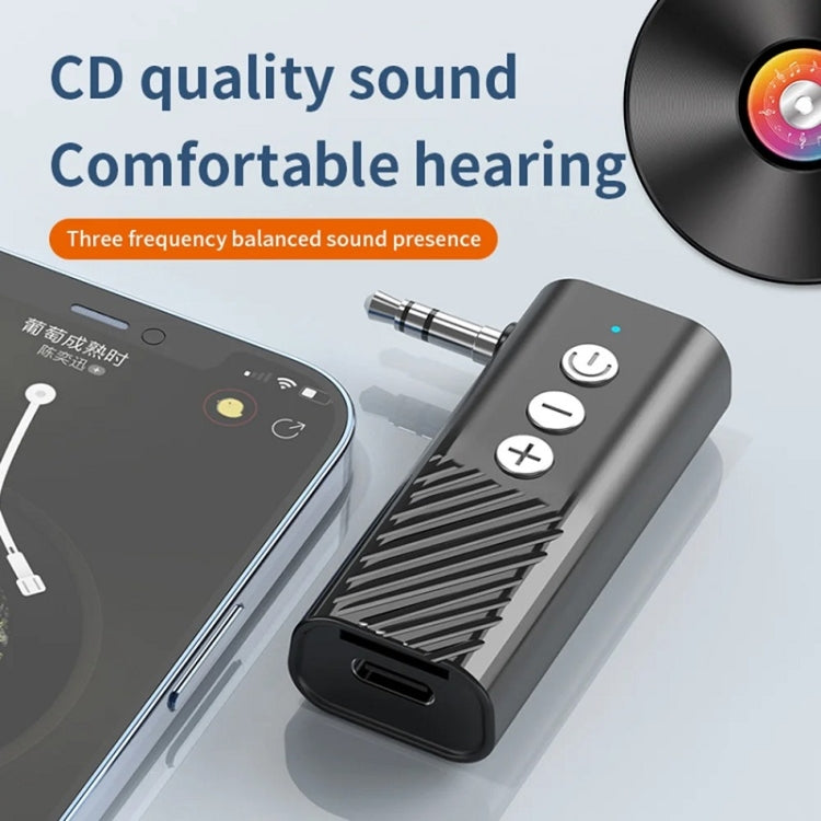 Bluetooth 5.3 Car TF Playback AUX Receiver Transmitter - Bluetooth Adapters by PMC TechLife | Online Shopping South Africa | PMC TechLife