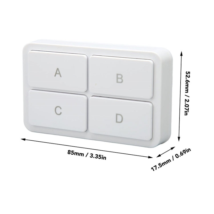 Zigbee Tuya 4-key Situational Remote Control Smart Switch(YSB34) - Smart Switch by PMC TechLife | Online Shopping South Africa | PMC TechLife | Buy Now Pay Later Mobicred