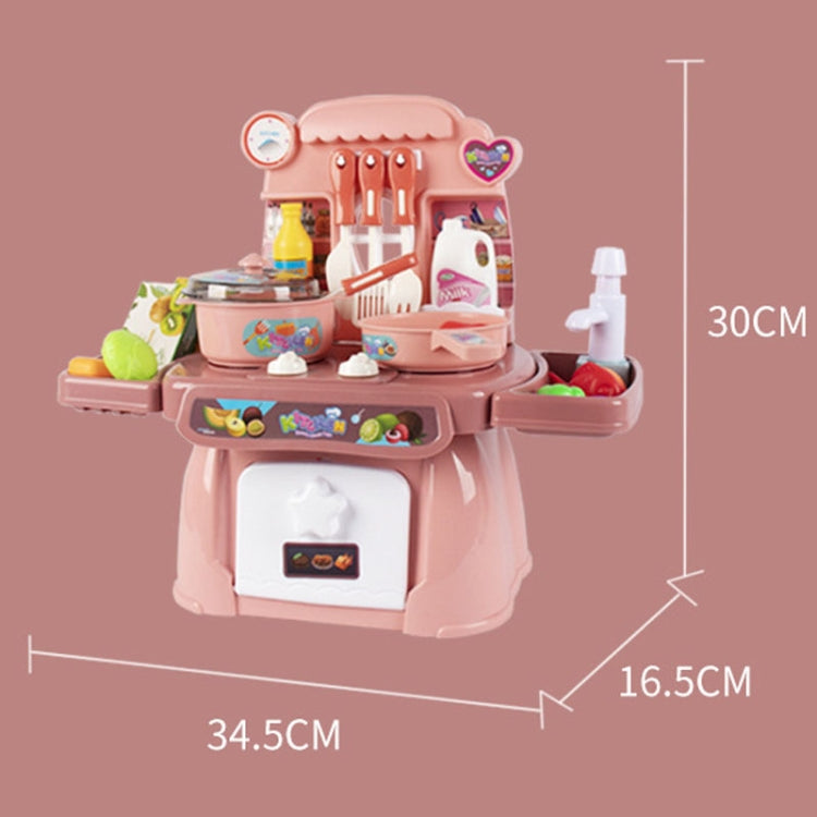 24 In 1 Childre Mini Kitchen Toys Girls Simulation Play House Cooking Kitchen Set, Model: With 14pcs Barbecue Pink - Pretend Play Toys by PMC Jewellery | Online Shopping South Africa | PMC Jewellery | Buy Now Pay Later Mobicred