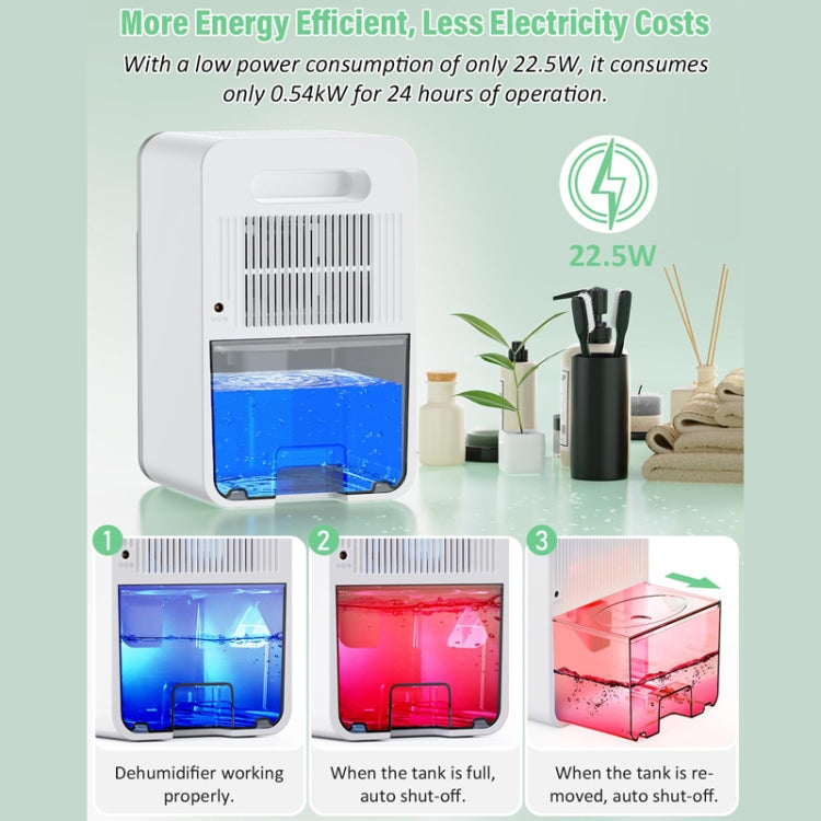 1500ml Semiconductor Dehumidifier with Automatic Defrost Function, Timer, Sleep Mode EU Plug - free shipping - PMC TechLife - Order now!