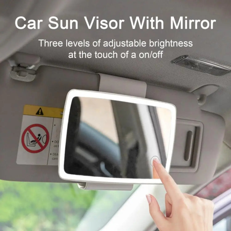Car Sun Visor LED Light Cosmetic Mirror(White) - Interior Mirrors by PMC TechLife | Online Shopping South Africa | PMC TechLife