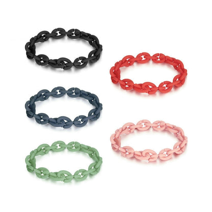 Silicone Acrylic Splicing DIY Bracelet Jewelry(PMB001-BU) - Bracelets by PMC Jewellery | Online Shopping South Africa | PMC Jewellery