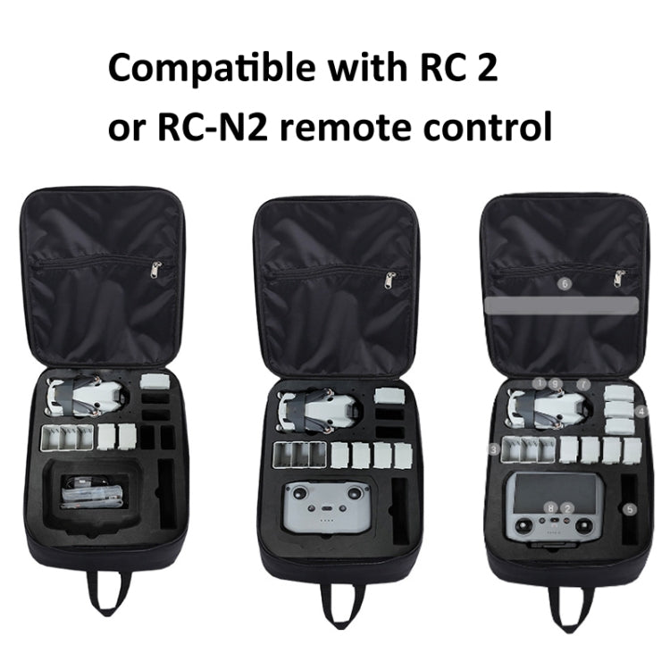 For DJI  Mini 4 PRO Backpack EVA Hard Shell Storage Bag(Black) - Backpacks & Bags by PMC TechLife | Online Shopping South Africa | PMC TechLife