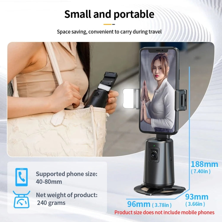 Pixel A200  Auto Tracking Gimbal Stabilizer 360 Degree Rotation Selfie Stick With Fill Light Set 1 - Handheld Gimbals by Pixel | Online Shopping South Africa | PMC TechLife | Buy Now Pay Later Mobicred