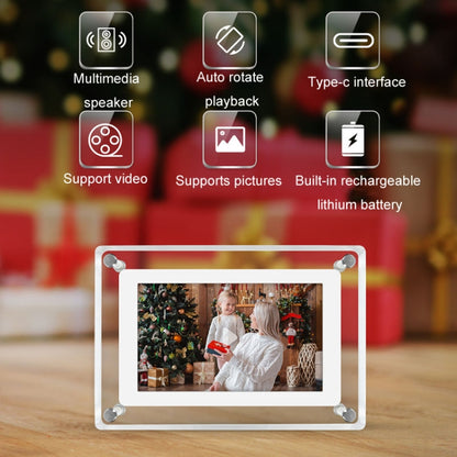 5 Inch HD Digital Photo Frame Crystal Advertising Player 1080P Motion Video Picture Display Player(UK Plug) - 1.5-7.0 inch by PMC Jewellery | Online Shopping South Africa | PMC Jewellery | Buy Now Pay Later Mobicred