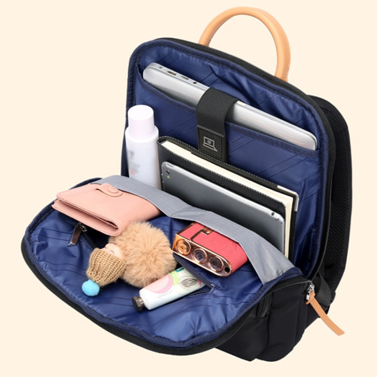 Bopai 62-126521 14-inch Laptop Thin and Light Business Waterproof Backpack(Pink) - free shipping - PMC Jewellery - Order now!