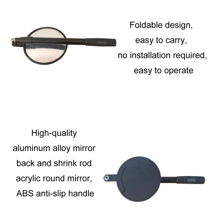20cm Retractable Acrylic Handheld Explosion-proof Vehicle Inspection Mirror(PM220) - Inspection Tools by PMC TechLife | Online Shopping South Africa | PMC TechLife | Buy Now Pay Later Mobicred