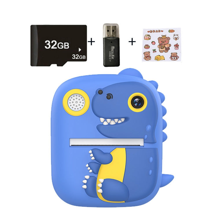 2.4 Inch 1080P HD Instant Printing Camera Children Thermal Printer With 32G TF Card(Blue) - Children Cameras by PMC Jewellery | Online Shopping South Africa | PMC Jewellery | Buy Now Pay Later Mobicred