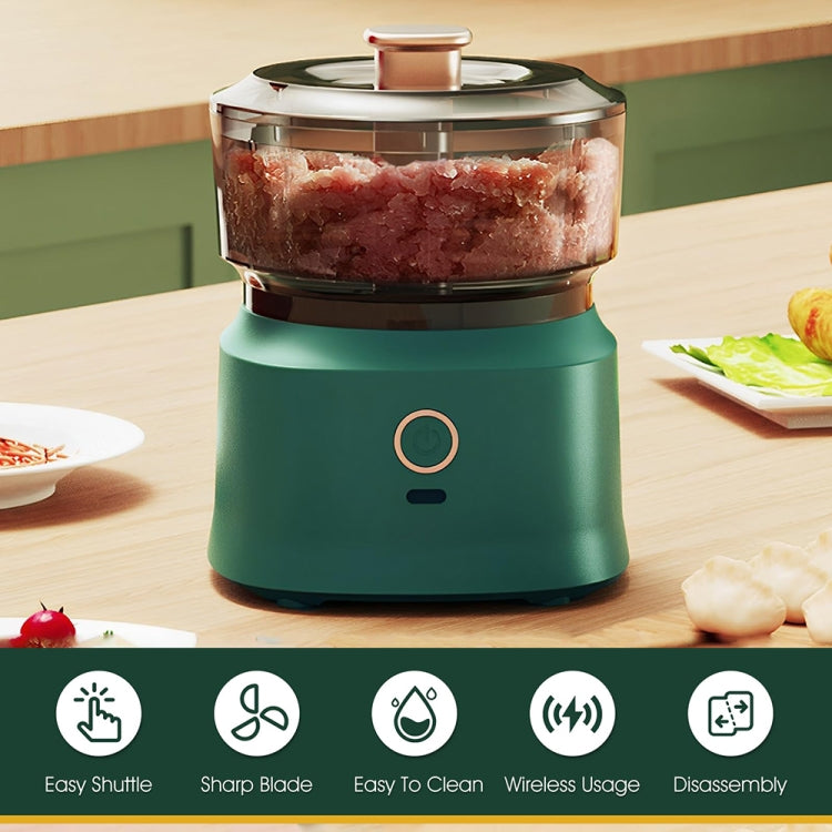 JRQ-01 Home Wireless Electric Meat Grinder Kitchen Garlic Pounder, Size: Electroplated Double-click(Coffee) - Stirrer & Squeezer by PMC TechLife | Online Shopping South Africa | PMC TechLife