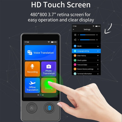 Hishell W12 144 Languages AI Voice Translator Smart Camera Translator Offline Dialogue Real-Time Mutual Translation(Black) -  by Hishell | Online Shopping South Africa | PMC Jewellery | Buy Now Pay Later Mobicred