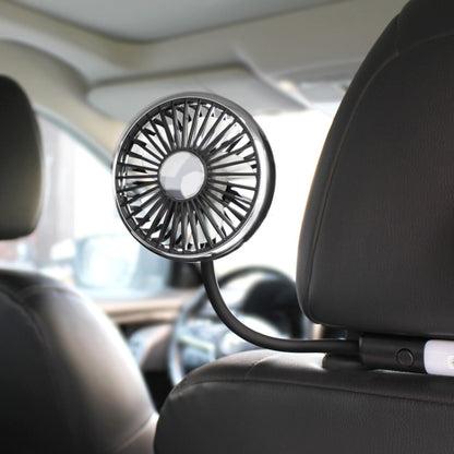 Car Double-head Hose Seat Fan with Light(Black) - Heating & Fans by PMC Jewellery | Online Shopping South Africa | PMC Jewellery | Buy Now Pay Later Mobicred