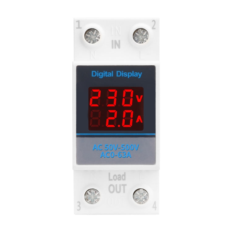 SINOTIMER SDM002 Household DIN Rail Single-Phase AC Dual Display Voltage And Current Meter(100A External Intestinal Sensor) - Current & Voltage Tester by SINOTIMER | Online Shopping South Africa | PMC TechLife | Buy Now Pay Later Mobicred