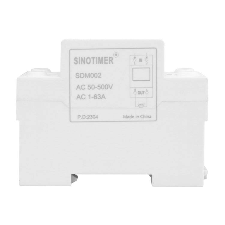 SINOTIMER SDM002 Household DIN Rail Single-Phase AC Dual Display Voltage And Current Meter(100A External Intestinal Sensor) - Current & Voltage Tester by SINOTIMER | Online Shopping South Africa | PMC Jewellery | Buy Now Pay Later Mobicred