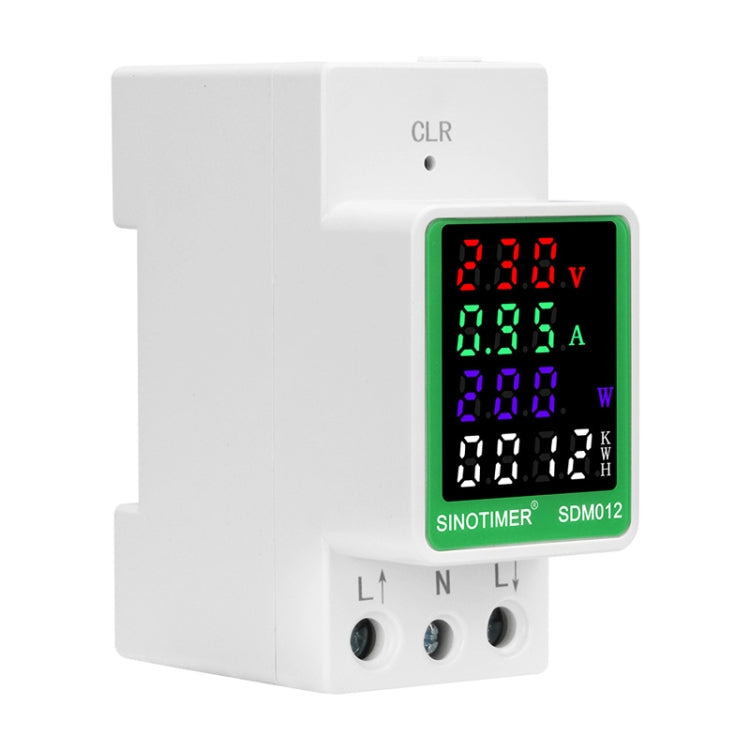 SINOTIMER DIN Rail AC Digital Display Current Voltage Power Electricity Multi-Function Tester, Model: SDM012-2 - Current & Voltage Tester by SINOTIMER | Online Shopping South Africa | PMC Jewellery | Buy Now Pay Later Mobicred