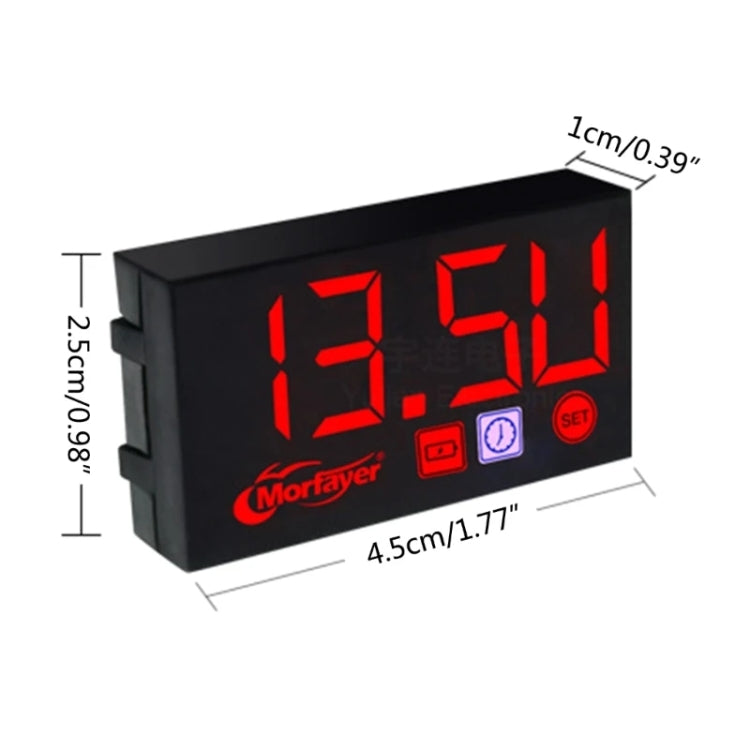 Compact LED Digital Display Time Voltmeter, Specification: 2 in 1 Water Temperature Red - Electrical Instruments by PMC TechLife | Online Shopping South Africa | PMC TechLife | Buy Now Pay Later Mobicred