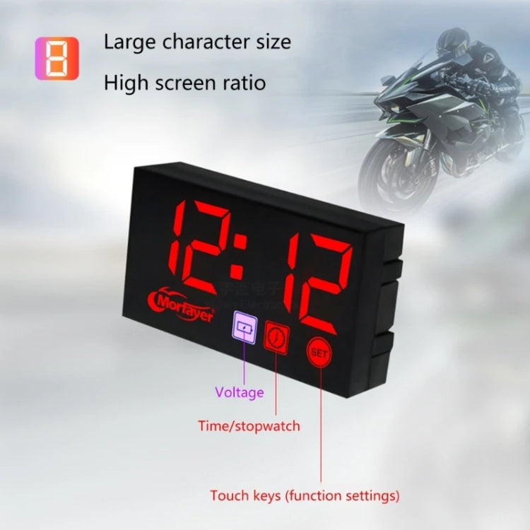 Compact LED Digital Display Time Voltmeter, Specification: 2 in 1 Water Temperature Red - Electrical Instruments by PMC TechLife | Online Shopping South Africa | PMC TechLife | Buy Now Pay Later Mobicred