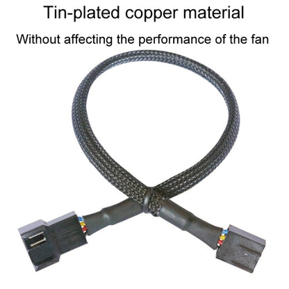 0.27m Computer PWM Temperature Control Cooling Fan Extension Cable Chassis HUB Connector(1 In 1) - Others by PMC Jewellery | Online Shopping South Africa | PMC Jewellery