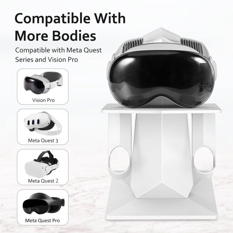 VR Headset Storage Display Stand For Apple Vision Pro / Meta Quest 3 / 2 / Pro(White) - VR Accessories by PMC Jewellery | Online Shopping South Africa | PMC Jewellery | Buy Now Pay Later Mobicred