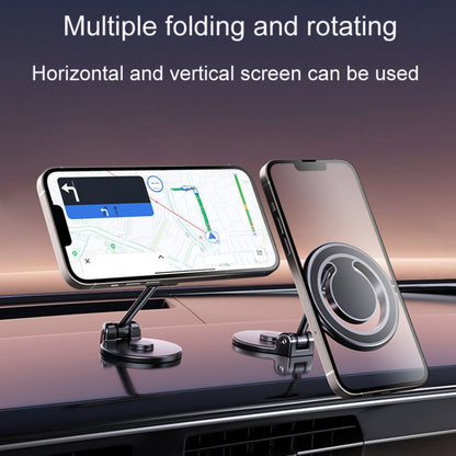 D33 Magnetic Folding Car Phone Holder Rotatable Dashboard Stick-On Navigation Stand - Car Holders by PMC Jewellery | Online Shopping South Africa | PMC Jewellery | Buy Now Pay Later Mobicred