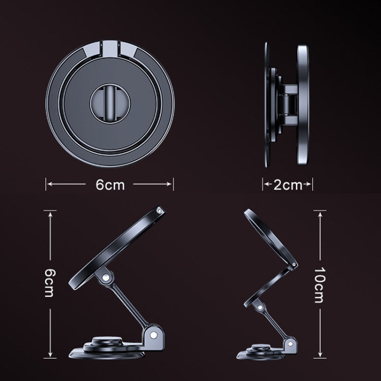 D50-1 Magnetic Folding Car Phone Holder Rotatable Dashboard Stick-On Navigation Stand - Car Holders by PMC TechLife | Online Shopping South Africa | PMC TechLife | Buy Now Pay Later Mobicred