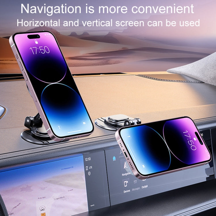 D50-1 Magnetic Folding Car Phone Holder Rotatable Dashboard Stick-On Navigation Stand - Car Holders by PMC Jewellery | Online Shopping South Africa | PMC Jewellery | Buy Now Pay Later Mobicred