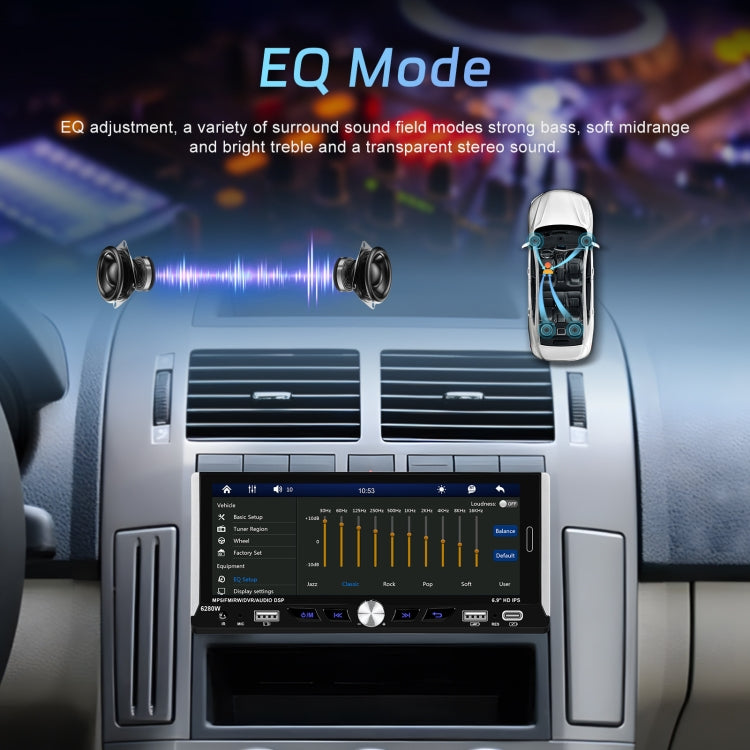 Single Spindle 6.9 inch MP5 With Knob Player Carplay Function Car MP4 Backup Camera, Specification: Standard+12 Light Camera - Car MP3 & MP4 & MP5 by PMC TechLife | Online Shopping South Africa | PMC TechLife | Buy Now Pay Later Mobicred