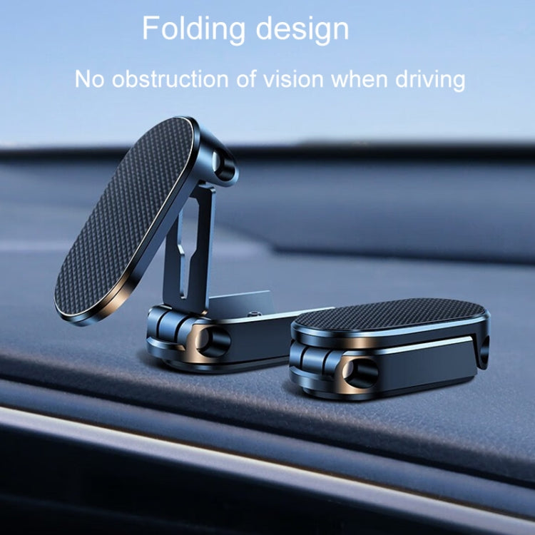 D11 Magnetic Folding Car Phone Holder Rotatable Dashboard Stick-On Navigation Stand(Black Frosted) - Universal Car Holders by PMC Jewellery | Online Shopping South Africa | PMC Jewellery | Buy Now Pay Later Mobicred