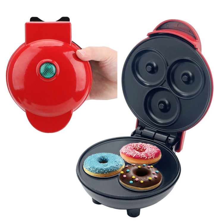 350W Mini Donut Maker Machine Can Make 3 Doughnuts 220V EU Plug(Red) - free shipping - PMC TechLife - Order now!