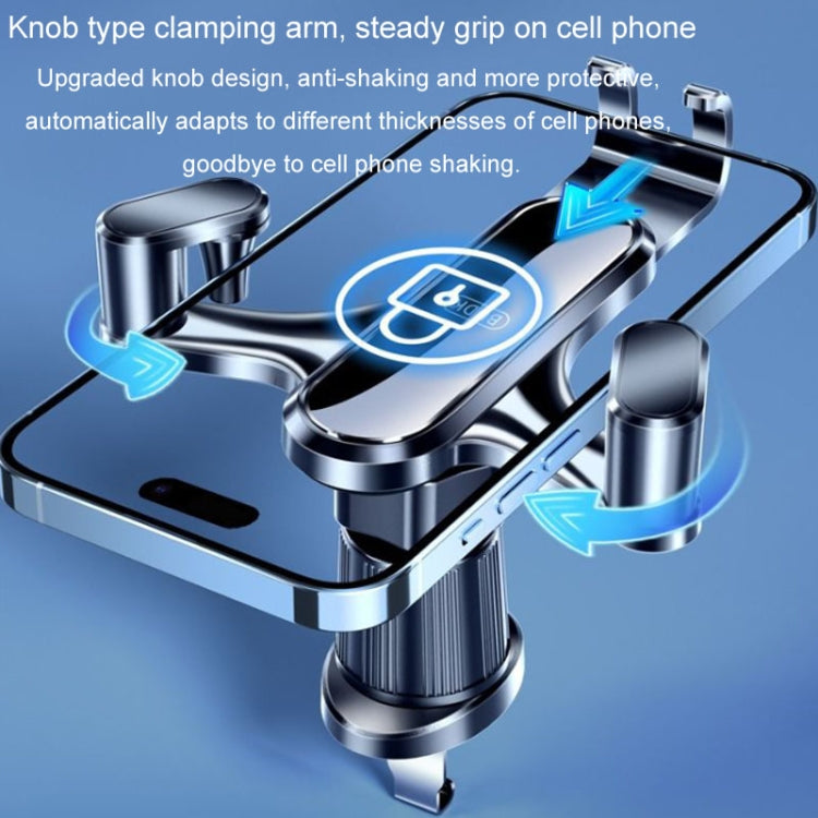 BUDK Triangle Gravity Sensor Car Phone Bracket Car Air Vent Navigation Holder, Model: Bent Suction Cup Base Model - Car Holders by BUDK | Online Shopping South Africa | PMC Jewellery | Buy Now Pay Later Mobicred