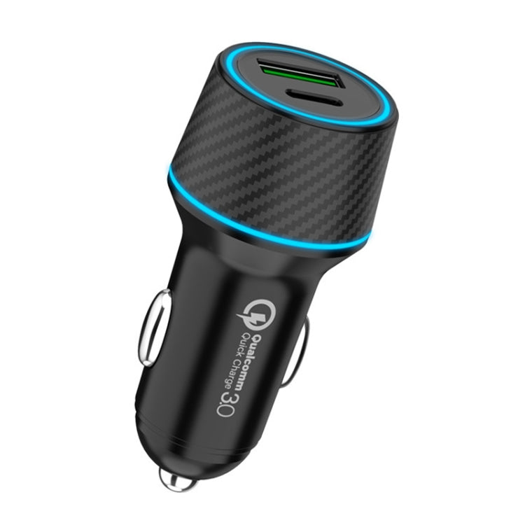 QIAKEY Dual Fast Charging Charger One To Two Cigarette Lighter, Size: TH229 96W(Black) - Car Charger by QIAKEY | Online Shopping South Africa | PMC Jewellery | Buy Now Pay Later Mobicred