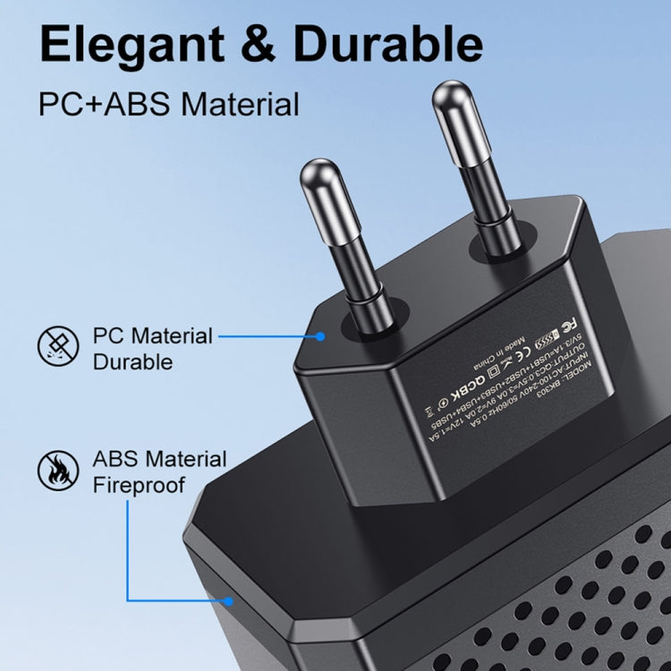 6-Ports Multifunctional Quick Charging USB Travel Charger Power Adapter, Model: Black US Plug - free shipping - PMC Jewellery - Order now!