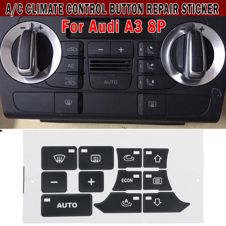 For Audi A3 Air Conditioning Panel Repair Sticker - Decorative Sticker by PMC TechLife | Online Shopping South Africa | PMC TechLife | Buy Now Pay Later Mobicred