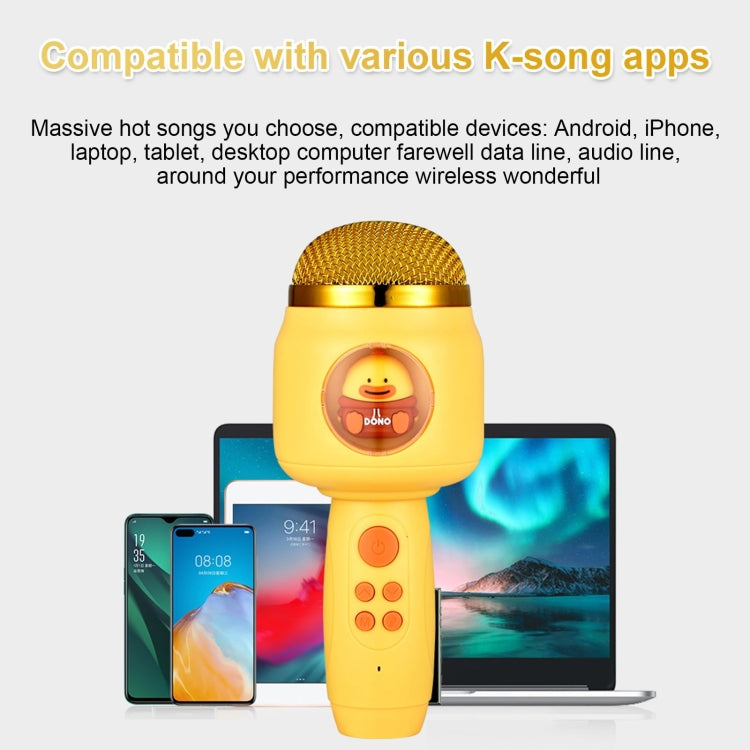 ICARER FAMILY F816 Karaoke Microphone Speaker Home Bluetooth Wireless Microphone(Yellow) - Microphone by ICARER FAMILY | Online Shopping South Africa | PMC Jewellery | Buy Now Pay Later Mobicred