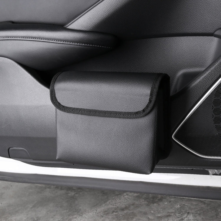 Car Folding Trash Can Multifunctional Seatback Hanging Storage Box(Black) - free shipping - PMC TechLife - Order now!