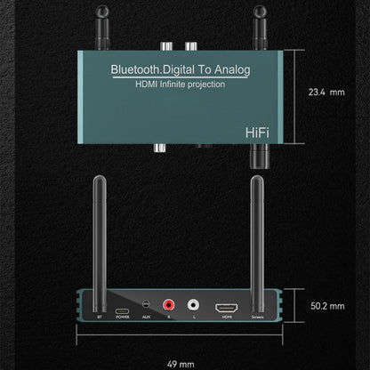 Bluetooth 5.0 Receiver Digital Optical Coaxial To Analog Microphone HD HDMI Wireless Screen Thrower - Wireless Display Dongle by PMC Jewellery | Online Shopping South Africa | PMC Jewellery | Buy Now Pay Later Mobicred